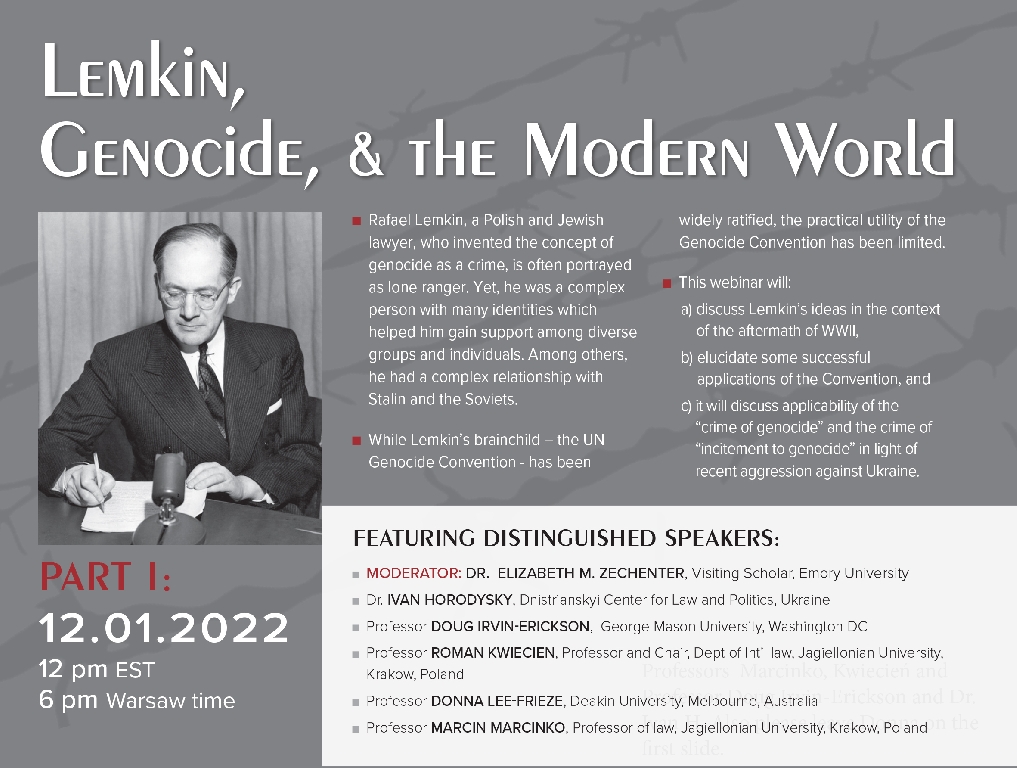 Lemkin, Genocide & the Modern World  - Part 1